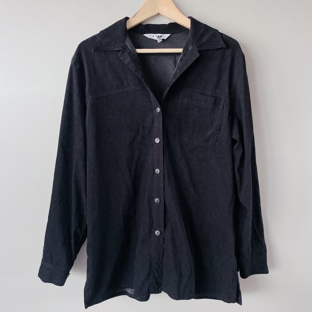 Alia Vintage Shacket black size 14 women’s oversized shirt
